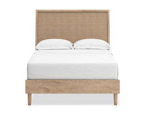 Cama completa con paneles, tocador y espejo Cielden