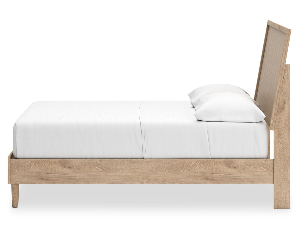 Cama completa con paneles, tocador y espejo Cielden