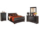 Huey Vineyard Queen Sleigh Bed with Dresser, Mirror and Chest of Drawers