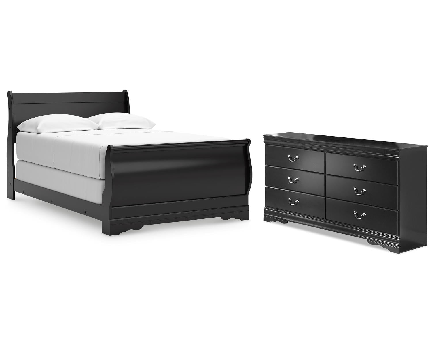 Huey Vineyard Full Sleigh Bed and Dresser