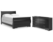 Huey Vineyard Full Sleigh Bed and Dresser