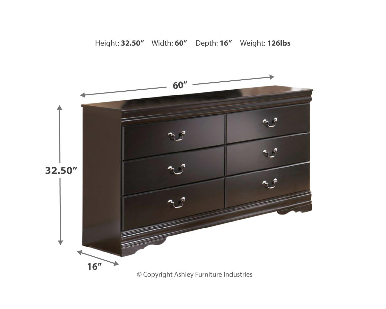 Huey Vineyard Queen Sleigh Bed, Dresser, Chest and Nightstand
