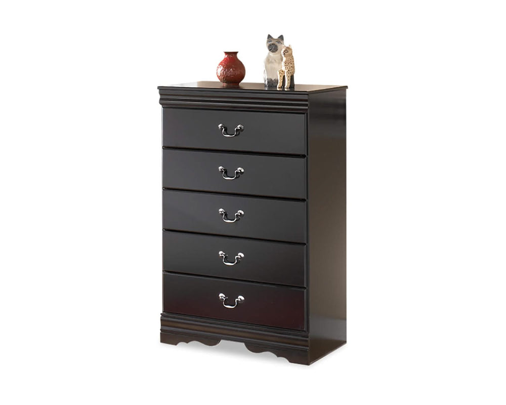 Huey Vineyard Twin Sleigh Bed with Chest of Drawers and Nightstand