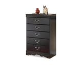 Huey Vineyard Twin Sleigh Bed with Chest of Drawers and Nightstand