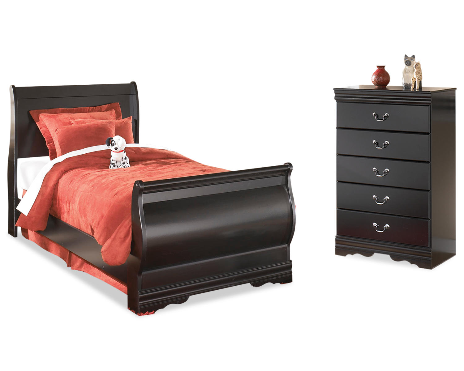 Huey Vineyard Twin Sleigh Bed and Chest
