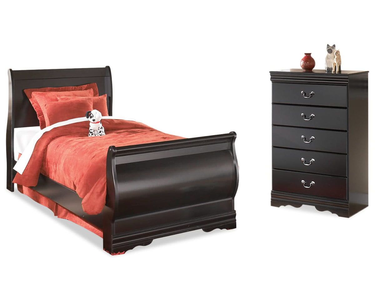 Huey Vineyard Twin Sleigh Bed and Chest