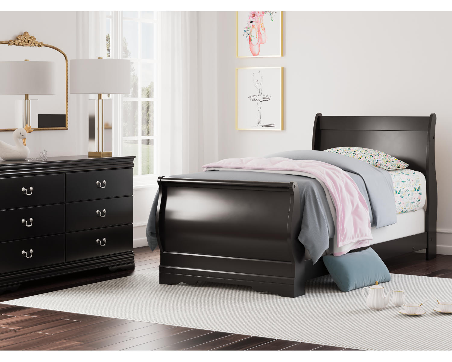 Huey Vineyard Twin Sleigh Bed