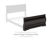 Huey Vineyard Queen Sleigh Footboard