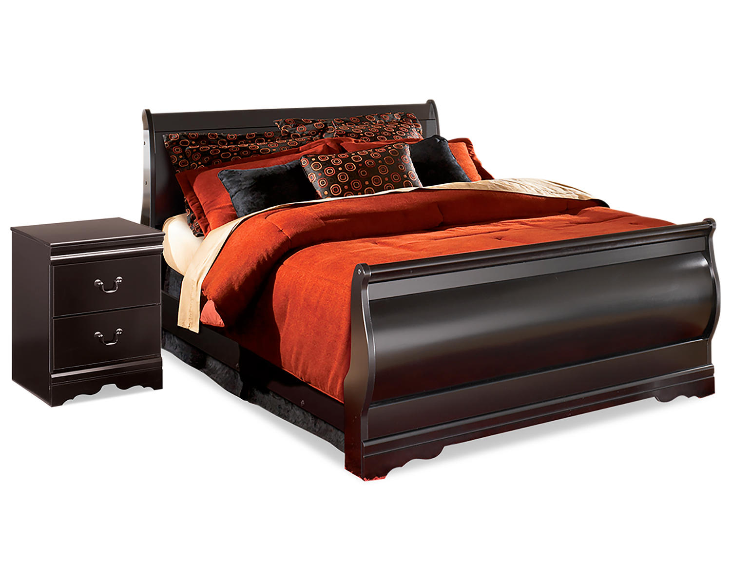 Huey Vineyard Queen Sleigh Bed and Nightstand