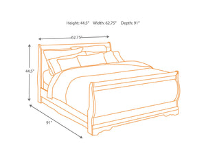 Huey Vineyard Queen Sleigh Bed, Dresser, Chest and Nightstand