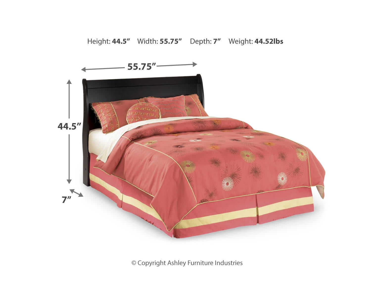 Huey Vineyard Full Sleigh Headboard, Dresser and Mirror