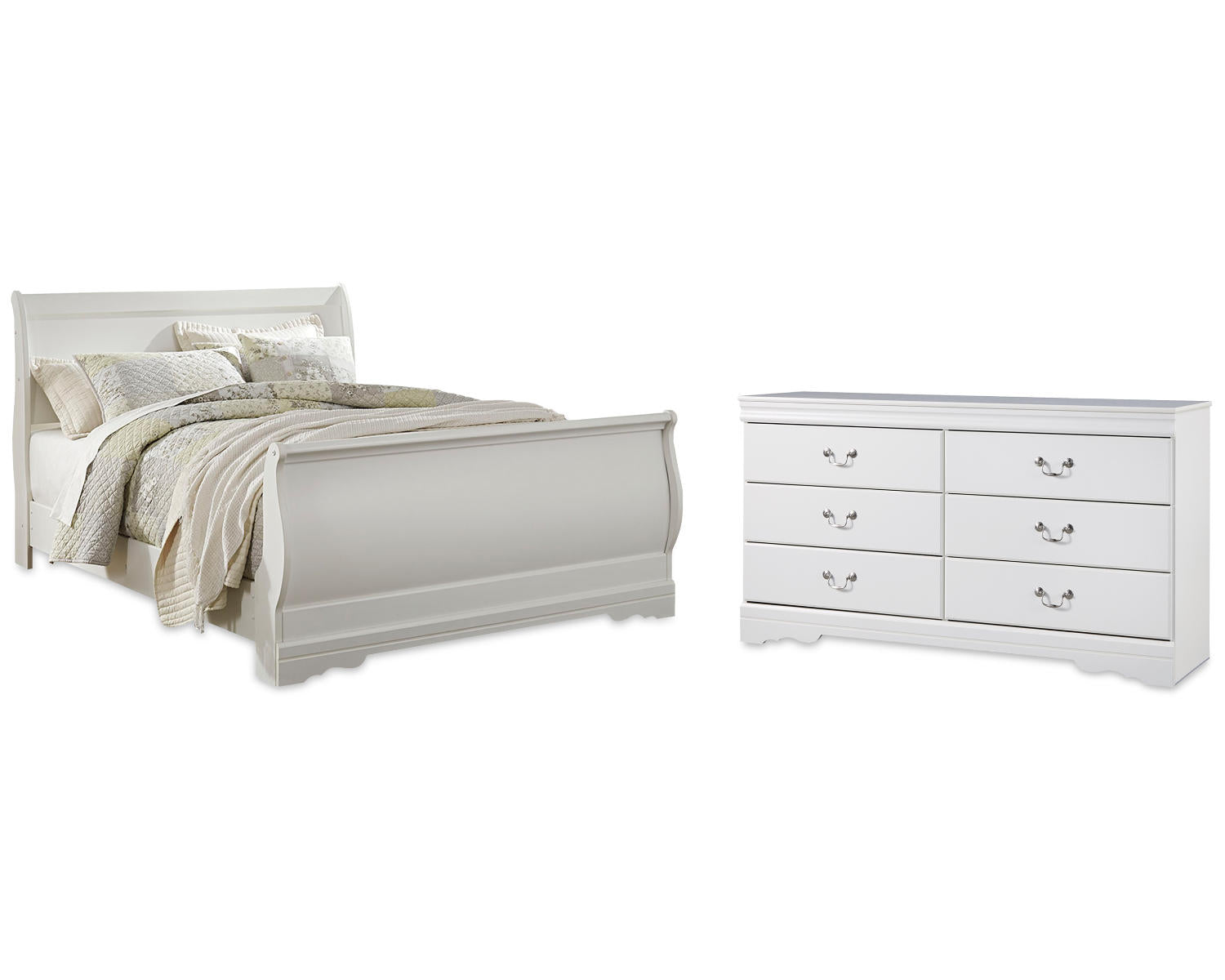 Anarasia Queen Sleigh Bed and Dresser