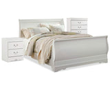 Anarasia Queen Sleigh Bed with Chest of Drawers and Nightstand