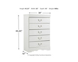Anarasia Queen Sleigh Bed with Chest of Drawers and Nightstand
