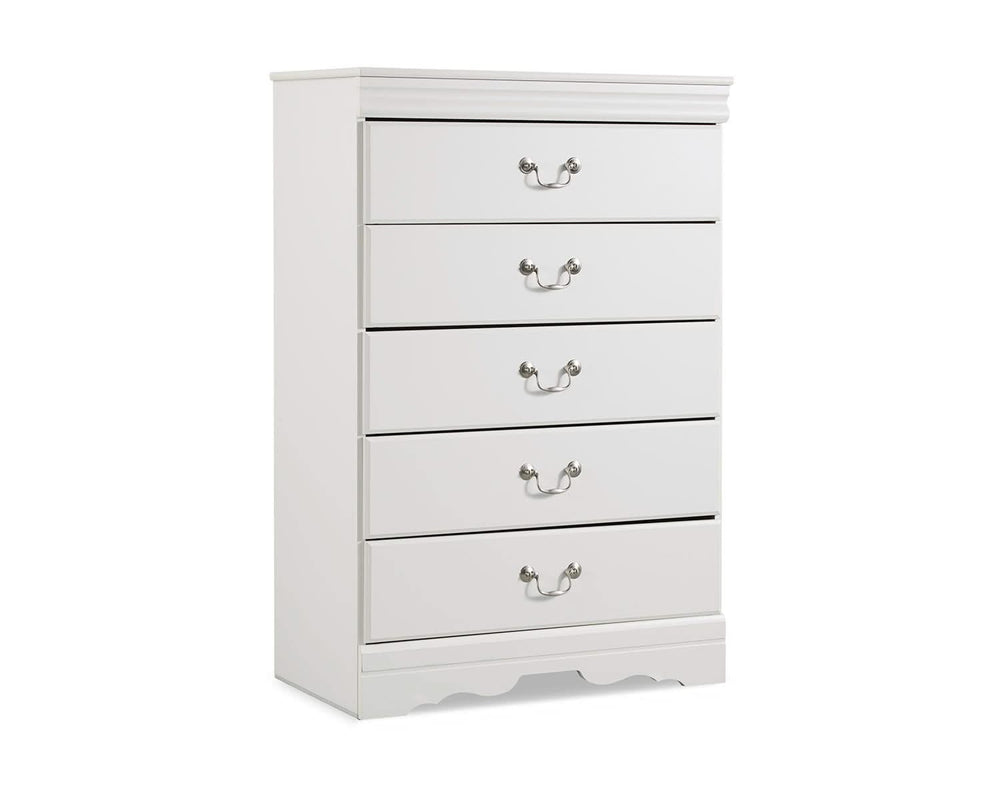Anarasia Queen Sleigh Bed with Chest of Drawers and Nightstand