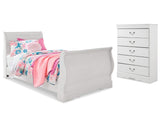 Anarasia Twin Sleigh Bed and Chest