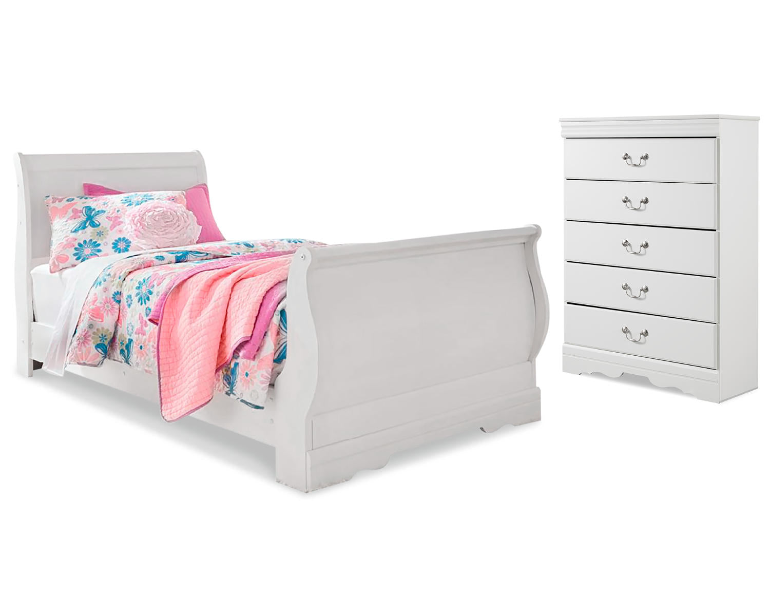 Anarasia Twin Sleigh Bed and Chest