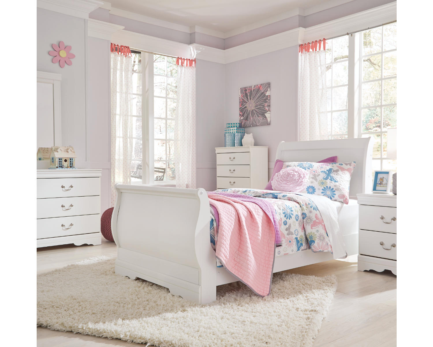 Anarasia Twin Sleigh Bed