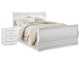 Cama tipo trineo Anarasia Queen y mesita de noche