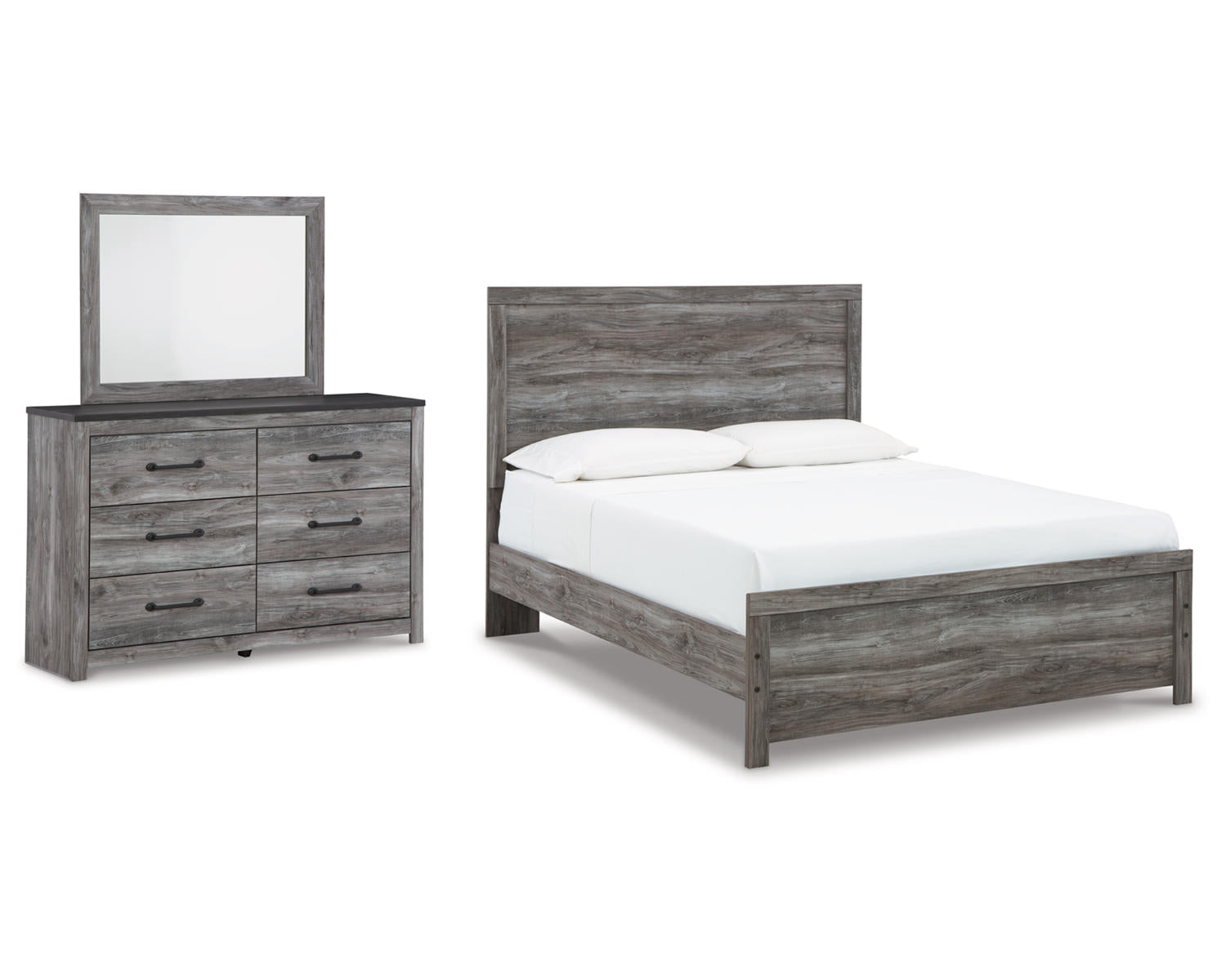 Bronyan Queen Panel Bed, Dresser and Mirror