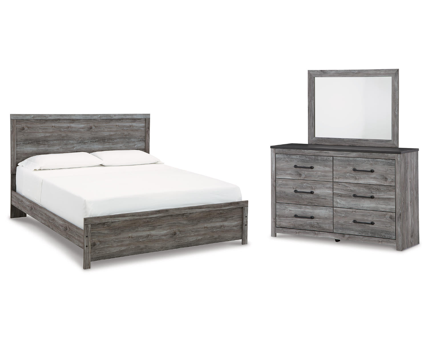 Bronyan King Panel Bed, Dresser and Mirror