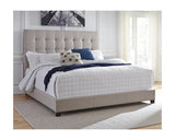 Dolante Queen Upholstered Bed with Chest of Drawers and Nightstand