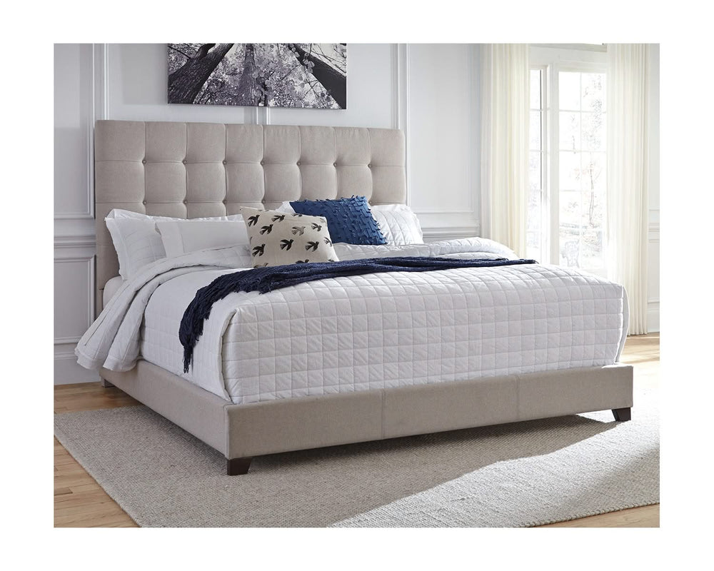 Dolante Queen Upholstered Bed, Dresser, Mirror and Nightstand