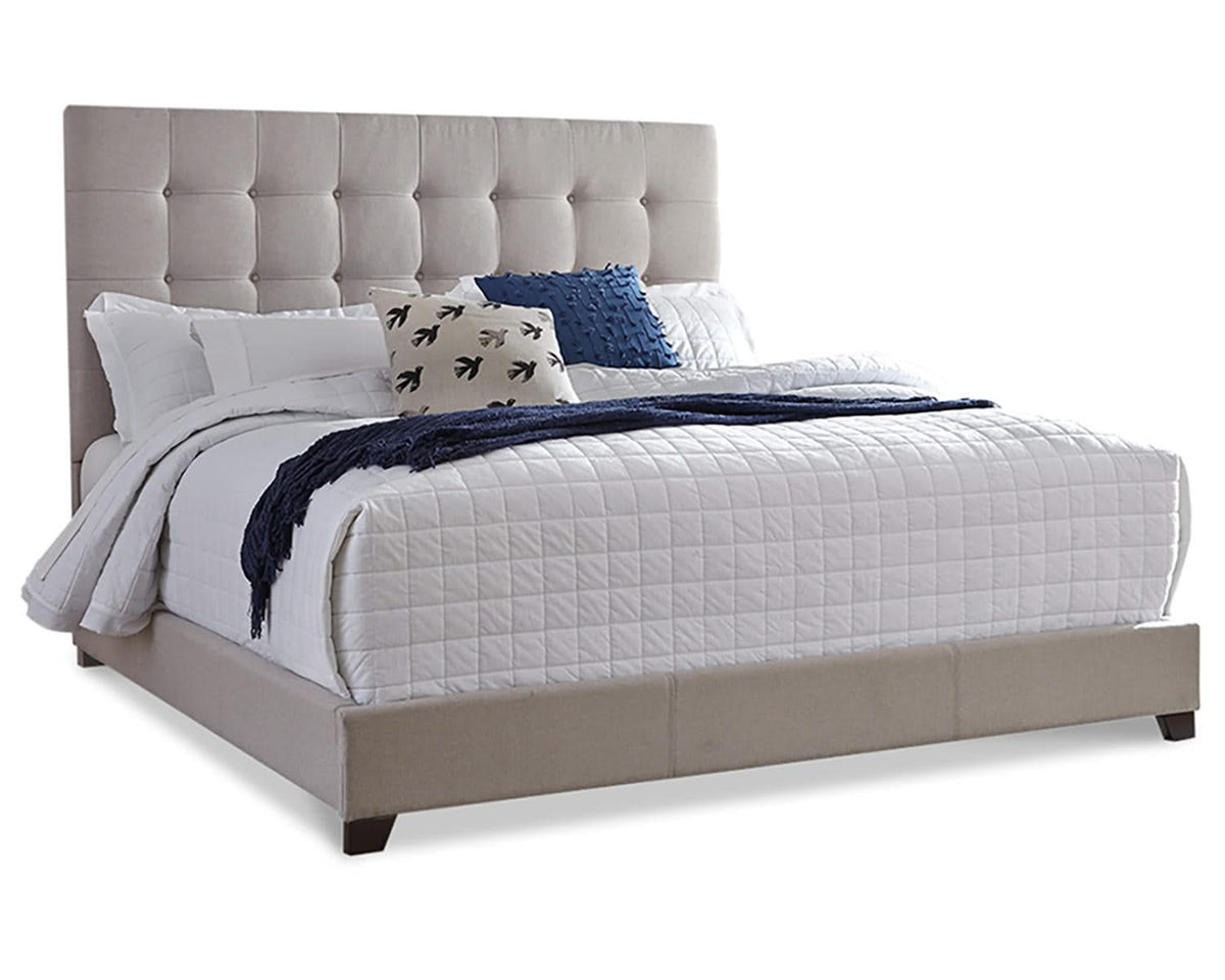 Dolante Queen Upholstered Bed, Dresser, Mirror and Nightstand