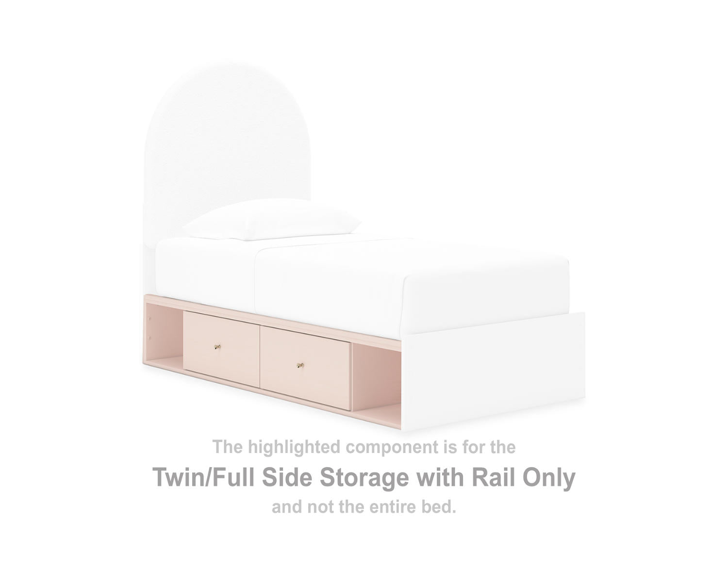 Wistenpine Twin/Full Side Storage with Rail