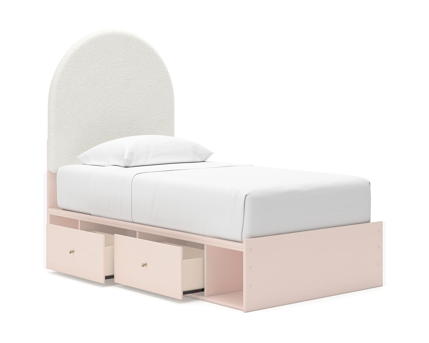 Wistenpine Twin Upholstered Panel Bed with Storage