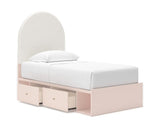 Wistenpine Twin Upholstered Panel Bed with Storage