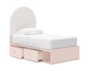 Wistenpine Twin Upholstered Panel Bed with Storage