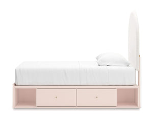 Wistenpine Twin Upholstered Panel Bed with Storage