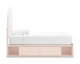Wistenpine Twin Upholstered Panel Bed with Storage