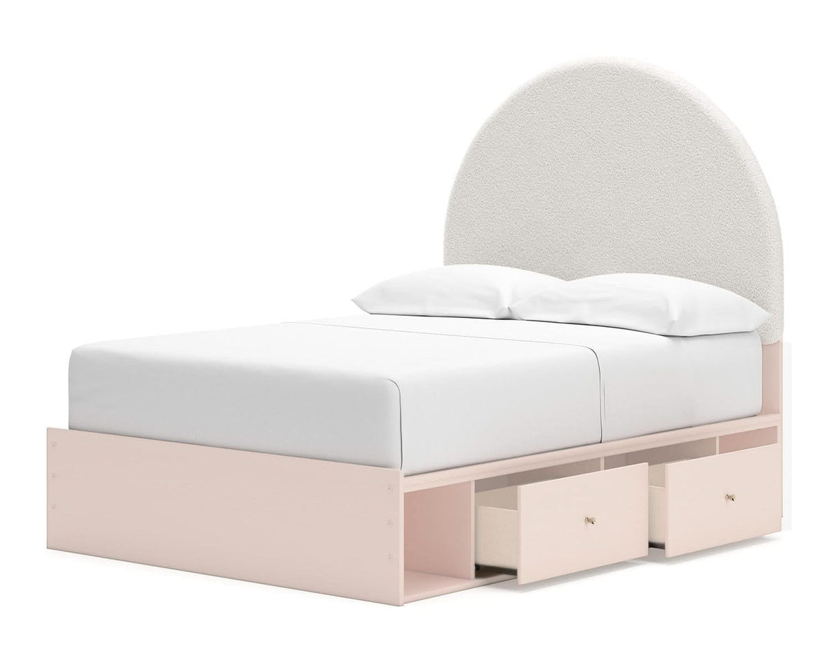 Wistenpine Full Upholstered Panel Bed with Storage