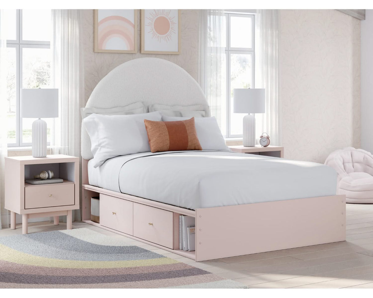 Wistenpine Full Upholstered Panel Bed with Storage