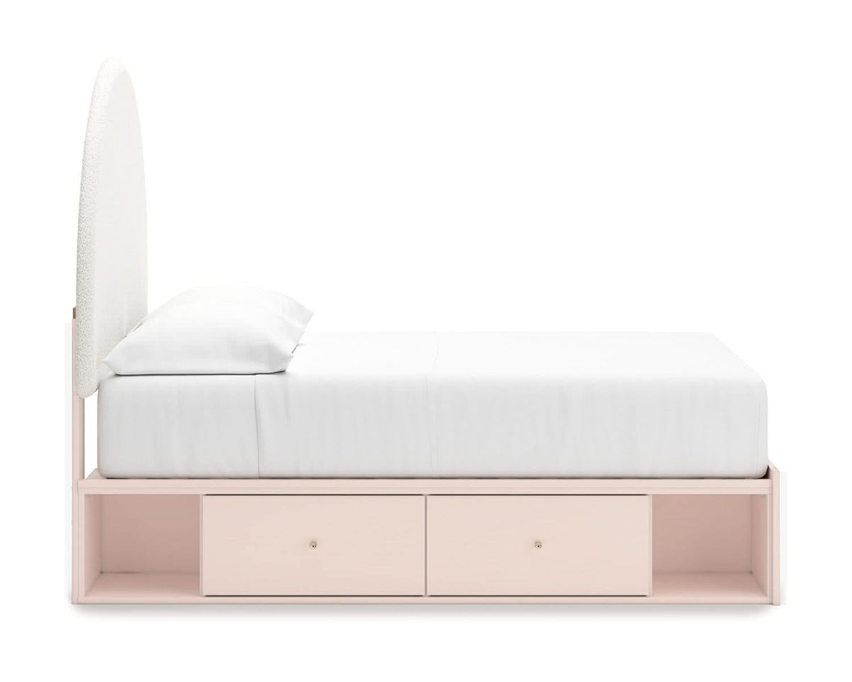 Wistenpine Full Upholstered Panel Bed with Storage