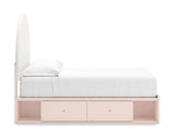 Wistenpine Full Upholstered Panel Bed with Storage