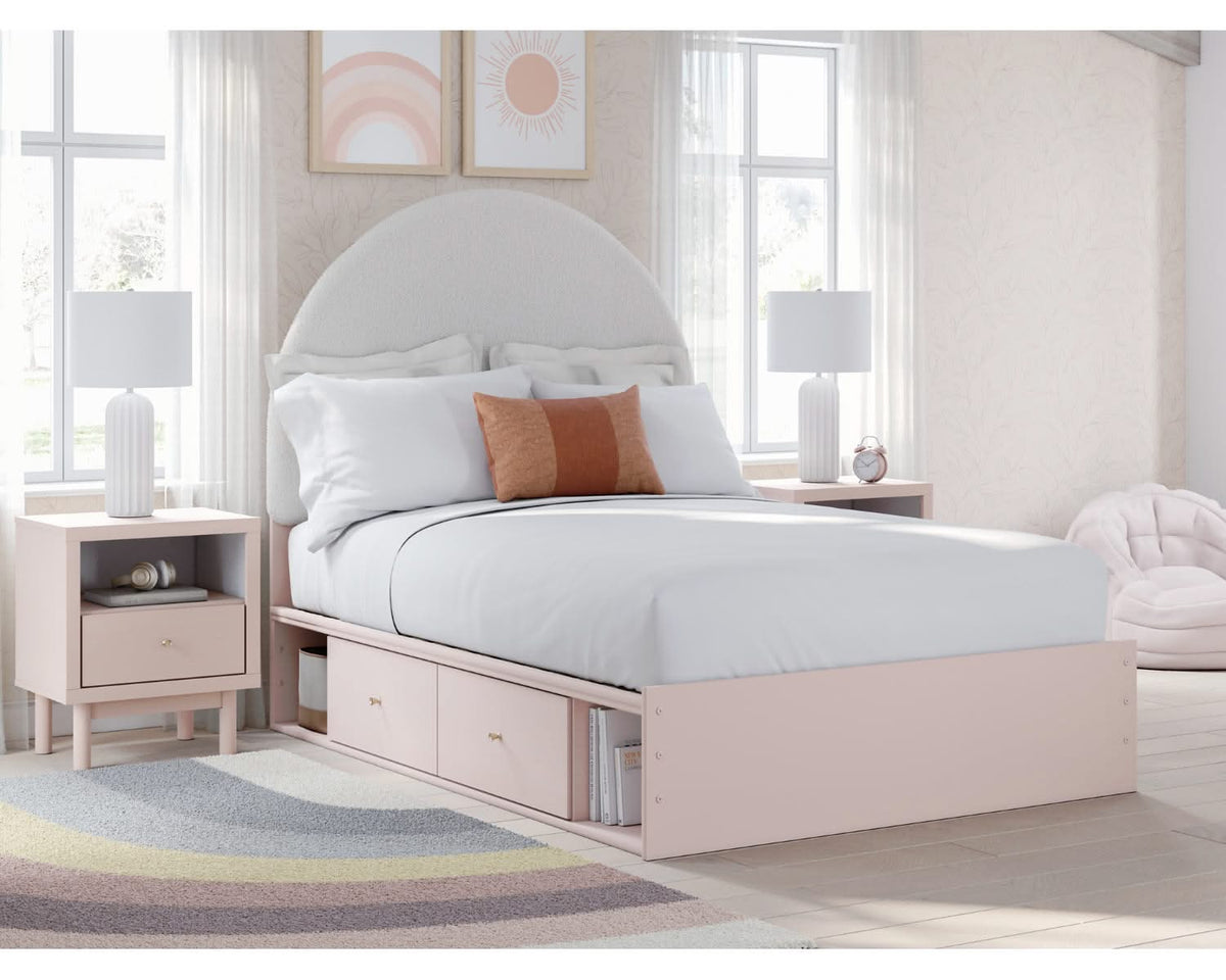 Wistenpine Full Upholstered Panel Bed with Storage