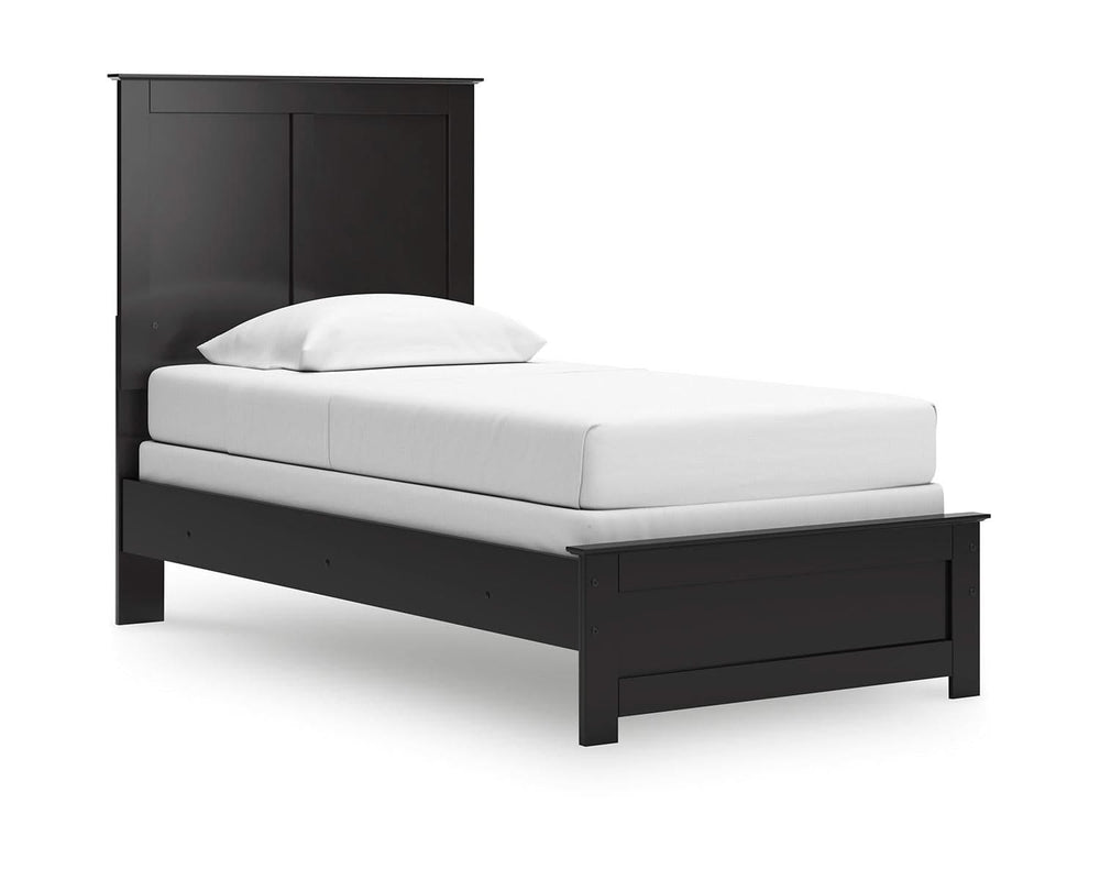 Cama doble con paneles, cómoda y espejo Maribel