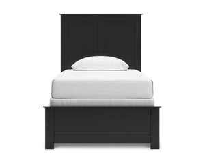 Cama doble con paneles, cómoda y espejo Maribel