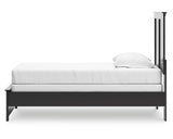 Cama doble con paneles, cómoda y espejo Maribel