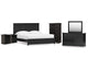 Maribel King Panel Bed, Dresser, Mirror, Chest, and 2 Nightstands