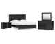 Maribel King Panel Bed, Dresser, Mirror and 2 Nightstands