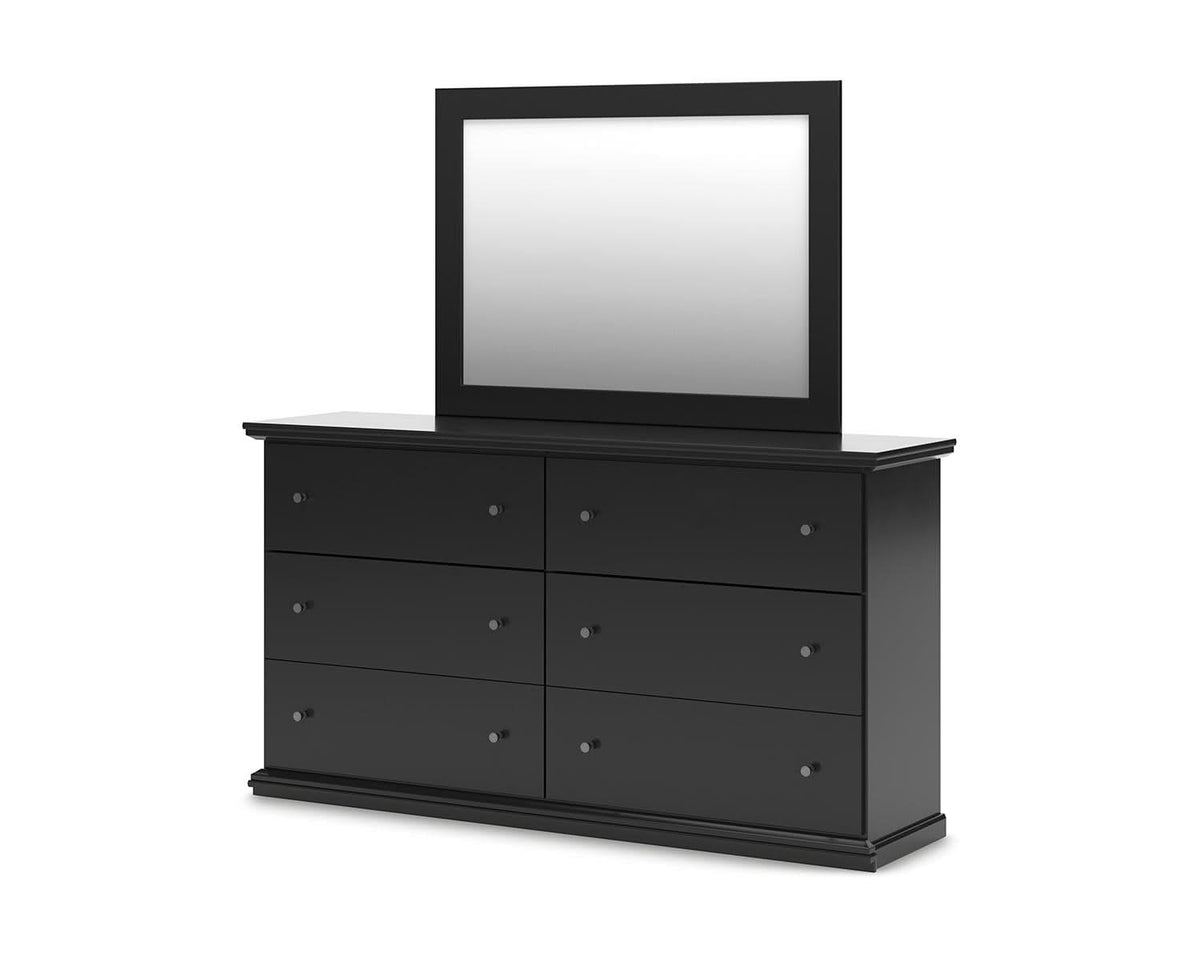 Maribel King Panel Bed, Dresser, Mirror and 2 Nightstands