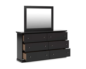 Maribel Queen Panel Bed, Dresser, Mirror, Chest and 2 Nightstands