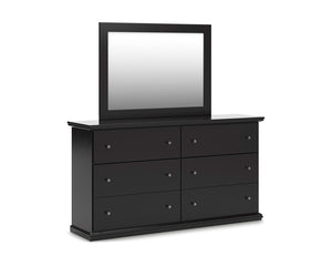 Maribel Queen Panel Bed with Dresser, Mirror and Nightstand