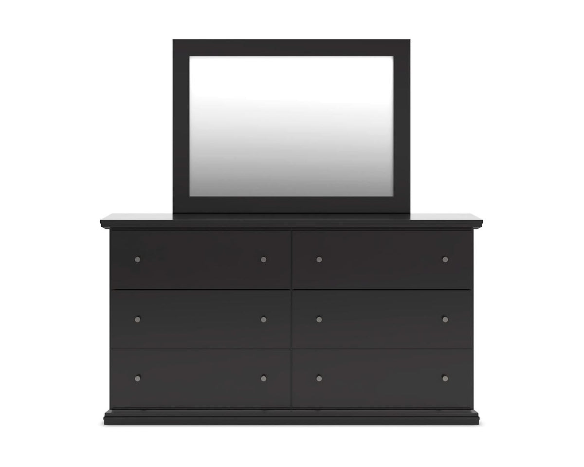 Maribel Queen Panel Bed with Dresser, Mirror and Nightstand
