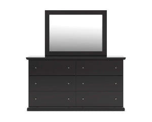 Maribel Queen Panel Bed with Dresser, Mirror and Nightstand