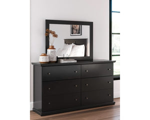 Maribel King Panel Bed, Dresser, Mirror, Chest, and 2 Nightstands